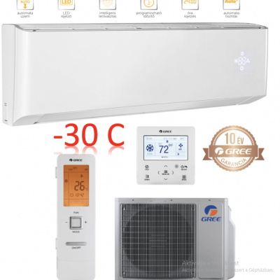 GREE Amber Royal , Oldalfali klíma szett, 3,5kW